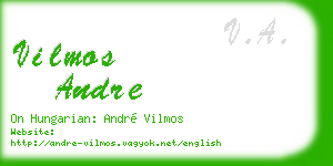 vilmos andre business card